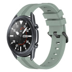 22 mm konkaves, gestreiftes Silikon-Uhrenarmband, für Samsung Galaxy Watch3 45 mm, Samsung Galaxy Watch 46 mm, Samsung Gear S3 Classic, Samsung Gear S3 Frontier