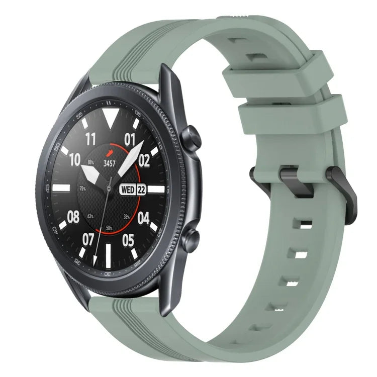 22 mm konkaves, gestreiftes Silikon-Uhrenarmband, für Samsung Galaxy Watch3 45 mm, Samsung Galaxy Watch 46 mm, Samsung Gear S3 Classic, Samsung Gear S3 Frontier