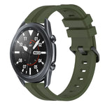22 mm konkaves, gestreiftes Silikon-Uhrenarmband, für Samsung Galaxy Watch3 45 mm, Samsung Galaxy Watch 46 mm, Samsung Gear S3 Classic, Samsung Gear S3 Frontier