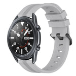 22 mm konkaves, gestreiftes Silikon-Uhrenarmband, für Samsung Galaxy Watch3 45 mm, Samsung Galaxy Watch 46 mm, Samsung Gear S3 Classic, Samsung Gear S3 Frontier