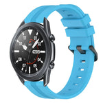 22 mm konkaves, gestreiftes Silikon-Uhrenarmband, für Samsung Galaxy Watch3 45 mm, Samsung Galaxy Watch 46 mm, Samsung Gear S3 Classic, Samsung Gear S3 Frontier