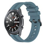 22 mm konkaves, gestreiftes Silikon-Uhrenarmband, für Samsung Galaxy Watch3 45 mm, Samsung Galaxy Watch 46 mm, Samsung Gear S3 Classic, Samsung Gear S3 Frontier