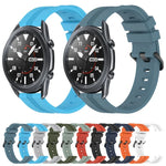 22 mm konkaves, gestreiftes Silikon-Uhrenarmband, für Samsung Galaxy Watch3 45 mm, Samsung Galaxy Watch 46 mm, Samsung Gear S3 Classic, Samsung Gear S3 Frontier