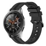 22 mm konkaves, gestreiftes Silikon-Uhrenarmband, für Samsung Galaxy Watch3 45 mm, Samsung Galaxy Watch 46 mm, Samsung Gear S3 Classic, Samsung Gear S3 Frontier