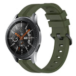 22 mm konkaves, gestreiftes Silikon-Uhrenarmband, für Samsung Galaxy Watch3 45 mm, Samsung Galaxy Watch 46 mm, Samsung Gear S3 Classic, Samsung Gear S3 Frontier