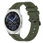 22 mm konkaves, gestreiftes Silikon-Uhrenarmband, für Samsung Galaxy Watch3 45 mm, Samsung Galaxy Watch 46 mm, Samsung Gear S3 Classic, Samsung Gear S3 Frontier