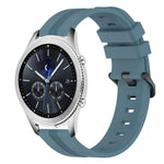 22 mm konkaves, gestreiftes Silikon-Uhrenarmband, für Samsung Galaxy Watch3 45 mm, Samsung Galaxy Watch 46 mm, Samsung Gear S3 Classic, Samsung Gear S3 Frontier