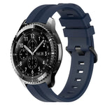 22 mm konkaves, gestreiftes Silikon-Uhrenarmband, für Samsung Galaxy Watch3 45 mm, Samsung Galaxy Watch 46 mm, Samsung Gear S3 Classic, Samsung Gear S3 Frontier