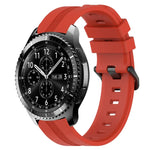 22 mm konkaves, gestreiftes Silikon-Uhrenarmband, für Samsung Galaxy Watch3 45 mm, Samsung Galaxy Watch 46 mm, Samsung Gear S3 Classic, Samsung Gear S3 Frontier