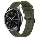 22 mm konkaves, gestreiftes Silikon-Uhrenarmband, für Samsung Galaxy Watch3 45 mm, Samsung Galaxy Watch 46 mm, Samsung Gear S3 Classic, Samsung Gear S3 Frontier