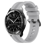 22 mm konkaves, gestreiftes Silikon-Uhrenarmband, für Samsung Galaxy Watch3 45 mm, Samsung Galaxy Watch 46 mm, Samsung Gear S3 Classic, Samsung Gear S3 Frontier