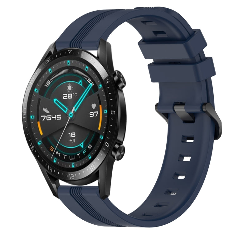 22mm Concave Striped Slicone Watch Band, For Huawei Watch GT 2E, For Huawei GT2 46mm, For Honor Watch GS 3, For Honor Watch GS Pro