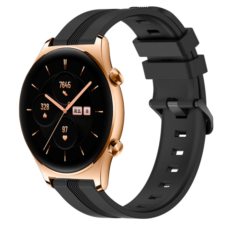 22mm Concave Striped Slicone Watch Band, For Huawei Watch GT 2E, For Huawei GT2 46mm, For Honor Watch GS 3, For Honor Watch GS Pro