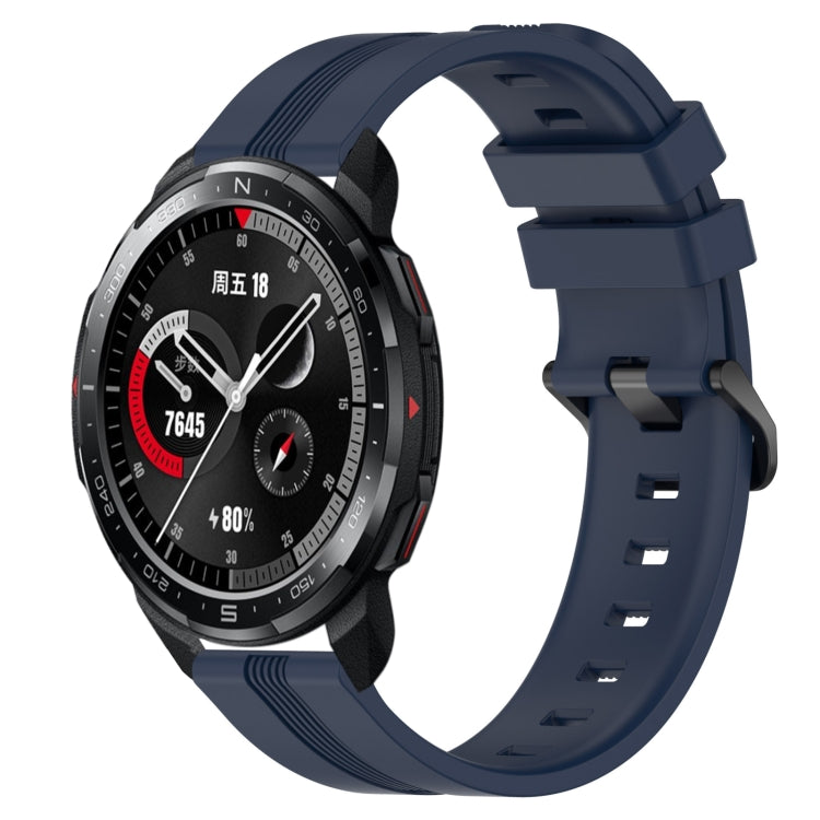 22mm Concave Striped Slicone Watch Band, For Huawei Watch GT 2E, For Huawei GT2 46mm, For Honor Watch GS 3, For Honor Watch GS Pro