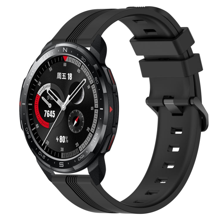 22mm Concave Striped Slicone Watch Band, For Huawei Watch GT 2E, For Huawei GT2 46mm, For Honor Watch GS 3, For Honor Watch GS Pro