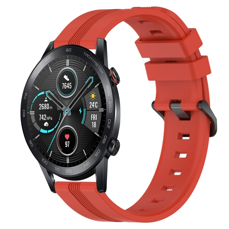 22mm Concave Striped Slicone Watch Band, For Honor Magic Watch 2 46mm, For Honor Watch Dream, For Huawei Watch GT3 SE