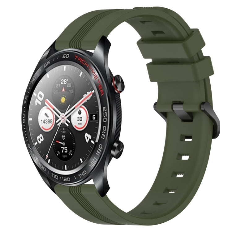 22mm Concave Striped Slicone Watch Band, For Honor Magic Watch 2 46mm, For Honor Watch Dream, For Huawei Watch GT3 SE