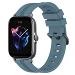 20mm Concave Striped Slicone Watch Band, For Amazfit GTS 4, For Amazfit GTS 3, For Amazfit GTS 2E, For Amazfit GTS 2 Mini