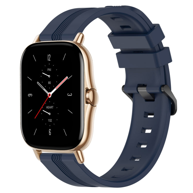 20mm Concave Striped Slicone Watch Band, For Amazfit GTS 2, For Amazfit GTS, For Amazfit GTR 42mm, For Amazfit Pop Pro
