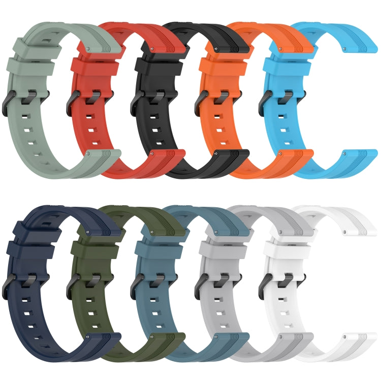 20mm Concave Striped Slicone Watch Band, For Amazfit GTS 2, For Amazfit GTS, For Amazfit GTR 42mm, For Amazfit Pop Pro