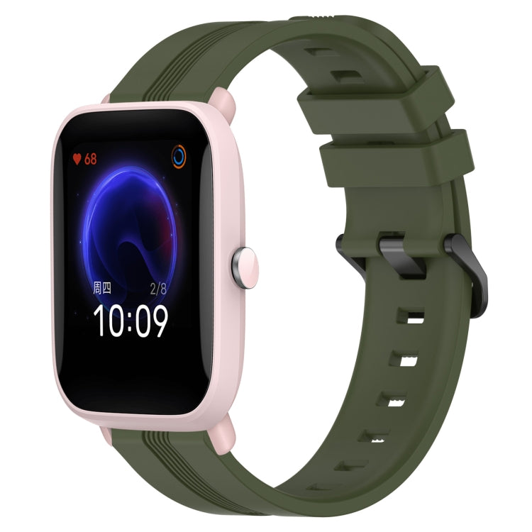 20mm Concave Striped Slicone Watch Band, For Amazfit GTS 2, For Amazfit GTS, For Amazfit GTR 42mm, For Amazfit Pop Pro