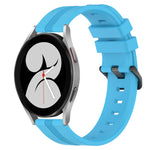 20mm Concave Striped Slicone Watch Band, For Samsung Galaxy Watch4 44mm, For Samsung Galaxy Watch4 40mm, For Samsung  Galaxy Watch 4 Classic 42mm, For Samsung  Galaxy Watch 4 Classic 46mm