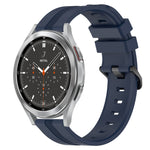 20mm Concave Striped Slicone Watch Band, For Samsung Galaxy Watch4 44mm, For Samsung Galaxy Watch4 40mm, For Samsung  Galaxy Watch 4 Classic 42mm, For Samsung  Galaxy Watch 4 Classic 46mm