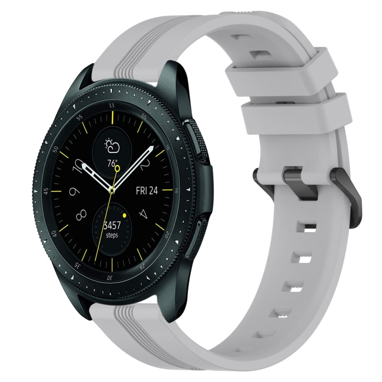 20mm Concave Striped Slicone Watch Band, For Samsung Galaxy Watch Active 2 40mm, For Samsung Galaxy Watch Active 2 44mm, For Samsung Galaxy Watch 42mm, For Samsung Galaxy Watch 6 44mm