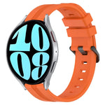 20 mm breites, konkaves, gestreiftes Silikon-Uhrenarmband, passend für Samsung Galaxy Watch 6 (40 mm) und Samsung Galaxy Watch 6 Classic (43 mm).