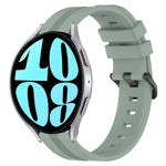 20 mm breites, konkaves, gestreiftes Silikon-Uhrenarmband, passend für Samsung Galaxy Watch 6 (40 mm) und Samsung Galaxy Watch 6 Classic (43 mm).