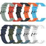 20 mm breites, konkaves, gestreiftes Silikon-Uhrenarmband, passend für Samsung Galaxy Watch 6 (40 mm) und Samsung Galaxy Watch 6 Classic (43 mm).