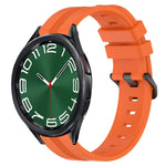 20 mm breites, konkaves, gestreiftes Silikon-Uhrenarmband, passend für Samsung Galaxy Watch 6 (40 mm) und Samsung Galaxy Watch 6 Classic (43 mm).