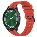 20 mm breites, konkaves, gestreiftes Silikon-Uhrenarmband, passend für Samsung Galaxy Watch 6 (40 mm) und Samsung Galaxy Watch 6 Classic (43 mm).