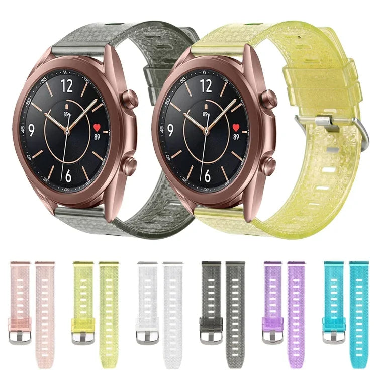 20 mm transparentes, glänzendes Diamant-TPU-Uhrenarmband