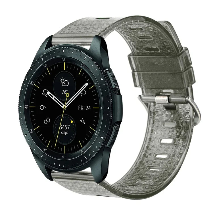 20 mm transparentes, glänzendes Diamant-TPU-Uhrenarmband
