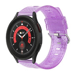 20 mm transparentes, glänzendes Diamant-TPU-Uhrenarmband