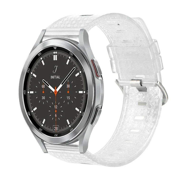 20 mm transparentes, glänzendes Diamant-TPU-Uhrenarmband