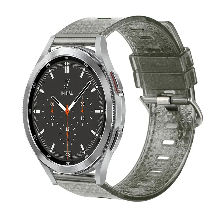 20 mm transparentes, glänzendes Diamant-TPU-Uhrenarmband