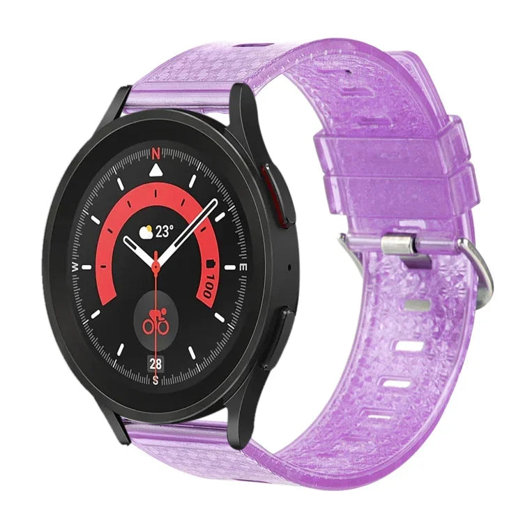 20 mm transparentes, glänzendes Diamant-TPU-Uhrenarmband
