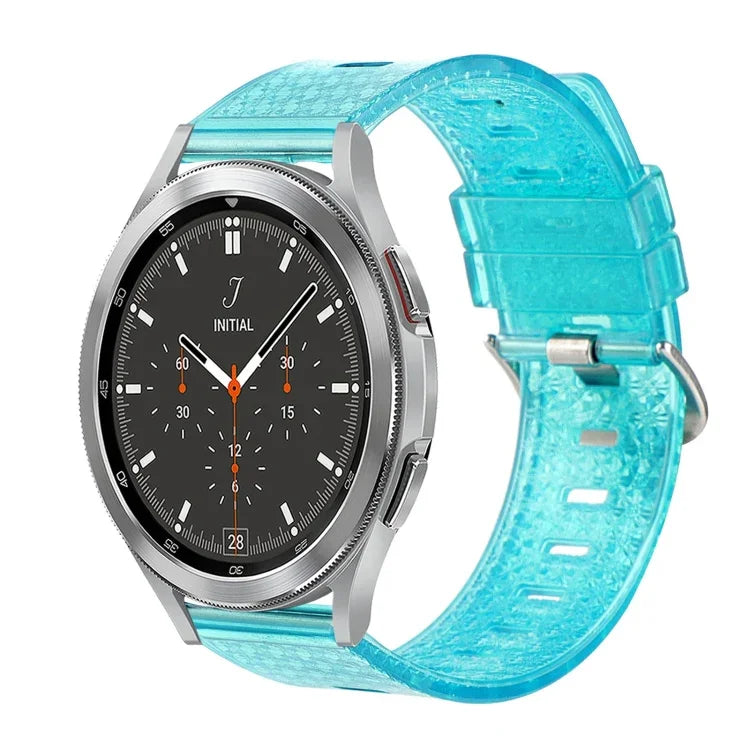 20 mm transparentes, glänzendes Diamant-TPU-Uhrenarmband