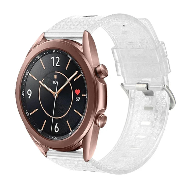 20 mm transparentes, glänzendes Diamant-TPU-Uhrenarmband