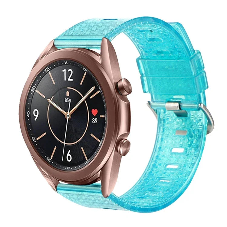 20 mm transparentes, glänzendes Diamant-TPU-Uhrenarmband