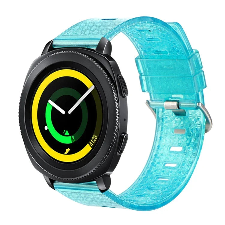 20 mm transparentes, glänzendes Diamant-TPU-Uhrenarmband
