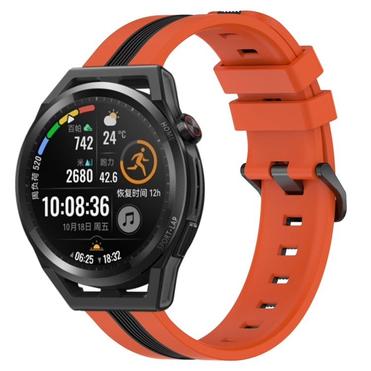 22mm Vertical Two-Color Silicone Watch Band, For Huawei Watch GT Runner, For Huawei Watch 3 Pro New, For Huawei Watch 3, For Huawei Watch 3 Pro