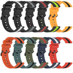 22mm Vertical Two-Color Silicone Watch Band, For Samsung Galaxy Watch3 45mm, For Samsung Galaxy Watch 46mm, For Samsung Gear S3 Classic, For Samsung Gear S3 Frontier