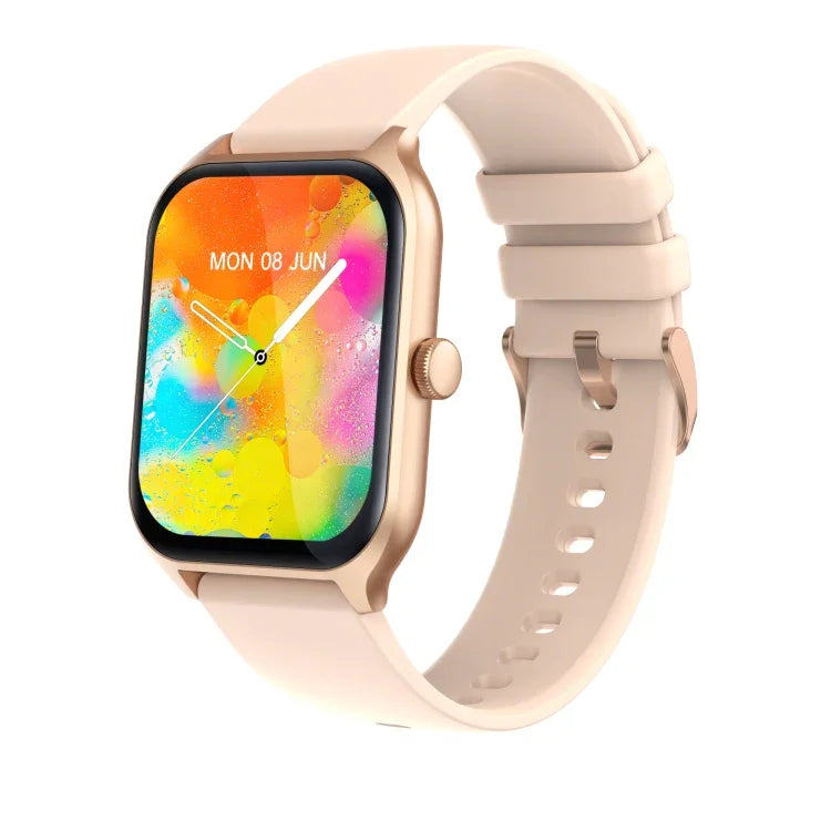 P58 Smartwatch mit 1,96 Zoll Farbbildschirm und Unterstützung für Herzfrequenz- und Blutdruckmessung