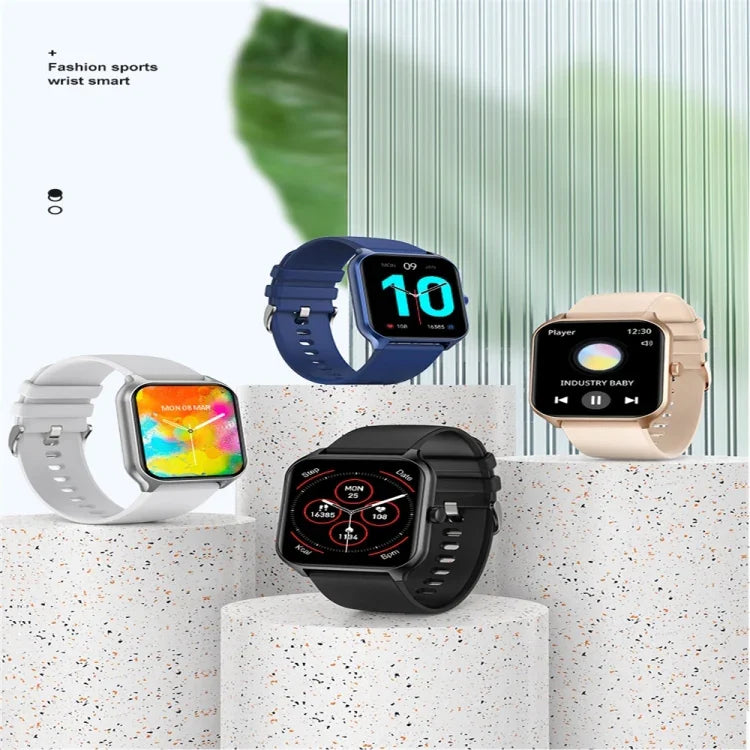 P58 Smartwatch mit 1,96 Zoll Farbbildschirm und Unterstützung für Herzfrequenz- und Blutdruckmessung