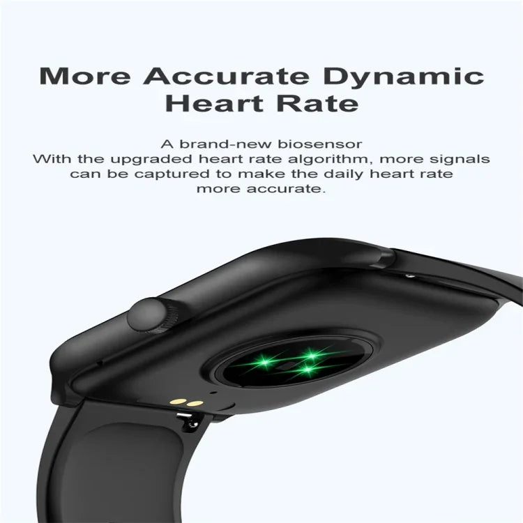 P58 Smartwatch mit 1,96 Zoll Farbbildschirm und Unterstützung für Herzfrequenz- und Blutdruckmessung