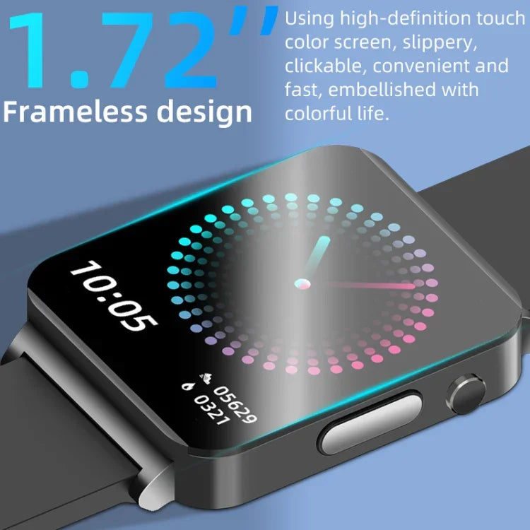 KS03 Smartwatch mit 1,72-Zoll-Farbbildschirm, unterstützt Herzfrequenz- und Blutdruckmessung