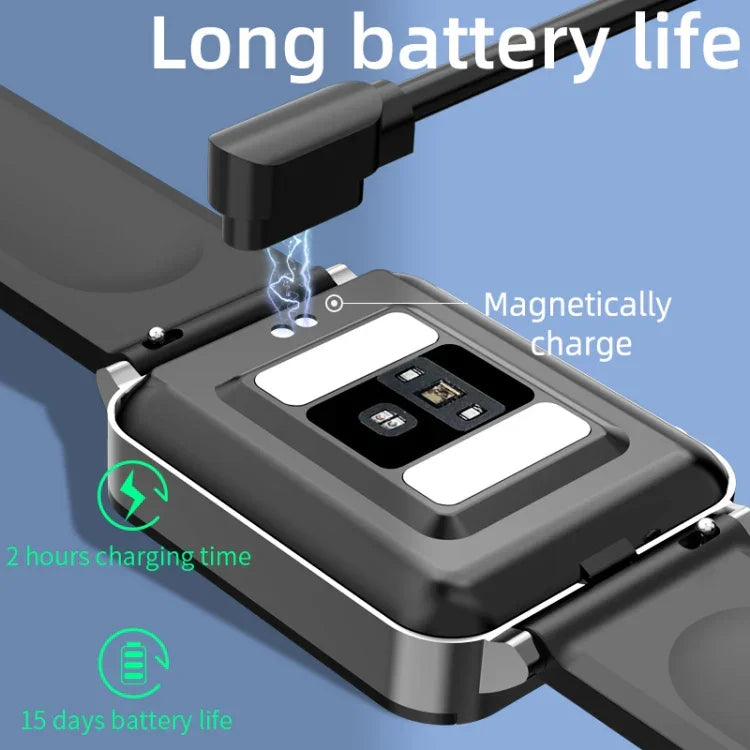 KS03 Smartwatch mit 1,72-Zoll-Farbbildschirm, unterstützt Herzfrequenz- und Blutdruckmessung